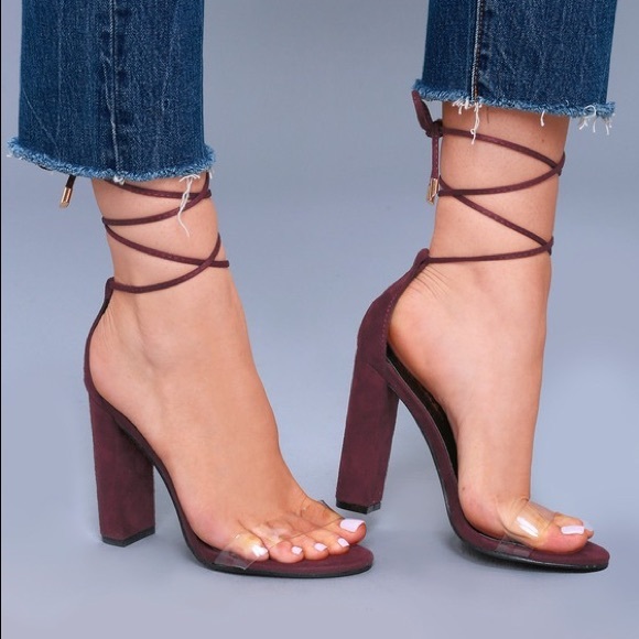 Lulus Maricela lace up block heel - Picture 2 of 6